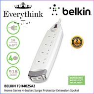 BELKIN F9H402SA2 4 UK PLUGS EXTENSION SOCKET AV PORT THUNDER SURGE PROTECTOR SOCKET PLUG F9H402SA2M 