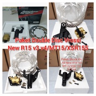 Double Disc Package R15 V3 v4 MT15 XSR 155 Vrossi shock tube Disc brake caliperKiri set Rossi all ne