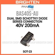 Panjit BAS40S-AU Dual Schottky Diode 40V 200mA Diode SMD Fast Switching Series Connection mark S44