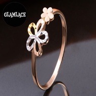 Authentic 750 Flower Rose Gold Women Ring Cincin Emas Rose Gold 750 Tulen