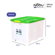 NOBU Smart Storage Container Box 85L Storage Container with Lid - missbejogrosir