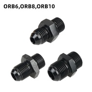 6AN  8AN 10AN ORB Male Fuel Rail Adapter Fitting Aluminium alloy Black