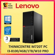 TK1g LENOVO THINKCENTRE M720T TOWER PC 10SQS01A00 (I3-8100/4GB/1TB/W10Pro/3YRS)