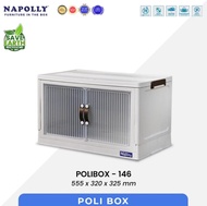 container box napolly polibox / lemari lipat / rak serbaguna plastik - ssn 1