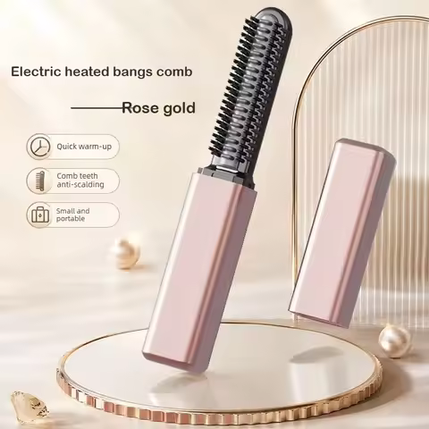 Portable Mini Straight Hair Comb Bangs Comb Wireless Charging Curling Iron Portable Styling Electric