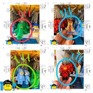 【玩具病】《預購》LEGO樂高人偶鑰匙圈鯊魚仙人掌熱狗瓢蟲