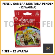 (1 SET = 12 COLORS) Montana Short Pencil Montana Drawing Pencil/ Montana colored pencil/ 12 color dr