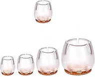 Chair Leg Caps, Round Clear Silicone Table Furniture Leg Feet Tips Covers Wood Floor Protectors, Fel