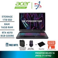 ACER PREDATOR HELIOS PH16-71-97YG GAMING LAPTOP (I9-13900HX 16GD5 1TBSSD / RTX4070 8GDR6 / 16" IPS W