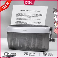 Deli Manual Shredder Desktop 3L Portable Mini Small Shredder Lightweight For Office Supplies Paper S