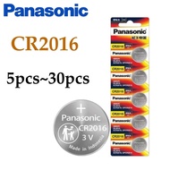 5pcs 30pcs Original Panasonic CR2016 3V ECR2016 Lithium Battery CR 2016 For Control Watch Motherboar