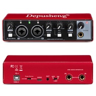 Depusheng MD22 Soundcard For Live Streaming Podcasting  Professional USB Audio Interface Studio Live