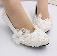 wedding high heels Hak Tinggi Mutiara Kristal Pernikahan Hak Tinggi Platform Pump Sepatu Wanita Puti