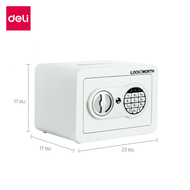 Deli ตู้เซฟ ตู้นิรภัย ระบบล็อก 2 ชั้น รหัสผ่าน กุญแจ พร้อมช่องหยอดธนบัตร กันสนิม Safe Box