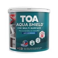 สีเคลือบเงา TOA AQUA SHIELD 2 IN 1 AQ100 สีขาว กึ่งเงา 3.5 ลิตร (1225277)