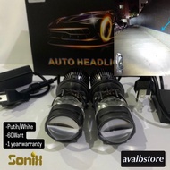 SonioX Double Lens White Color 60Watt H4 M10K Projector Lamp