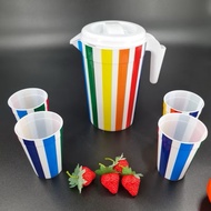 Timy Striped Ice Cream, Children's Ice Cream 1 Tip + 4 Glasses