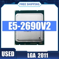 ใช้ Intel ของแท้เกือบใหม่ E5 X79 V2 E5 2690v 2เดสก์ท็อปเซอร์เวอร์เครื่องประมวลผลซีพียู SR1A5 3.0Ghz 10 Core 25MB เต้ารับแอลจีเอ2011 E5-2690V2 Xeon V2 CPU สนับสนุนเมนบอร์ด