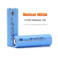 Molicel M50A 21700 5000mah 15A 3.7V Li-ion Rechargeable Battery