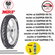 MRF ZAPPER Motorcycle Tire with free Koby tire sealant and stainless tire valve