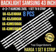 BACKLIGHT TV LCD LED 43 INCH SAMSUNG UA 43J5100-AK UA 43J5000AK UA 43M5100AK 43M5100AK