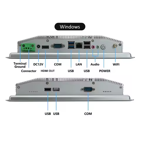 8-12.1 Inch Industrial Touch Screen Panel Pc Window Os Embedded Front Ip65 All In One Industrial Pan