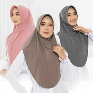 Hijab Bergot Pet Pinguin L / Hijab Instan Bergo Pet Size L Jersey | Jilbab Bergo Hamidah Ukuran L |