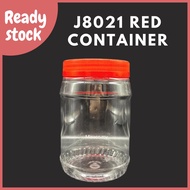 Plastic Bottle Container (Red Lid) / J8021 / Bekas Kuih Raya / 传统新年年饼罐子(红色) / 8021 4021 / 1PCS