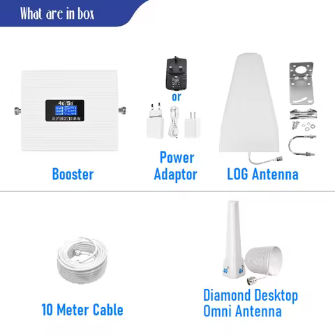 Band 8 3 1 Cellular Amplifier 3 Band 5G 4G 900MHz 1800MHZ 2100MHZ 4G 5G Signal Booster Repeater with