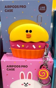 【全新】 LINE FRIENDS Sweetieland 系列 莎莉 Sally Cup Cake 生日蛋糕造型 Apple  AirPods Pro Case Kawaii Sally Cake Shape 矽膠無線耳機殼 蘋果耳機保護套