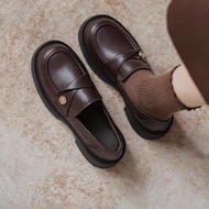 College Mary Jane Small Leather Shoes Women Mary Jane Shoes Pumps Thick-Soled Loafers