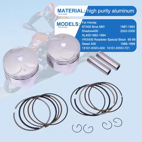 2sets 64mm 64.25mm 64.5mm STD +25 +50 0.5 Motorcycle Piston Rings Kit For Honda NT400 Bros MKI XL400