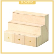 [Kokiya] 1:12 Dollhouse Cabinet Ornament 3 Tier with Openable Drawers for Porch
