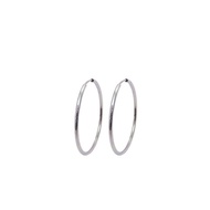 Poh Heng Jewellery 18K White Gold Hoop Earrings