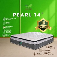 Tilam Mattress ECO-LEX Pearl 14" Pure Latex + 7 Zone Pocket Spring + Coconut Fibre [Queen/King]
