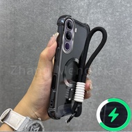 Suitable for VIVO Y31 5G Y21D 4G phone case magnetic charging phone case four corner anti drop trans
