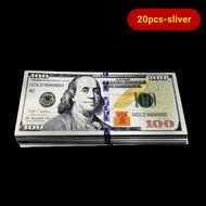 new 20/50/100pcs USD 100 Dollars 24k Gold Foil Golden USD 100 Dollar Fake Bills Paper Money Banknote
