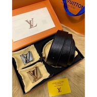 Goods 1: 1 Imported Genuine Leather 2-Sided Le Belts _ LV-HM Leather Belts Exported New