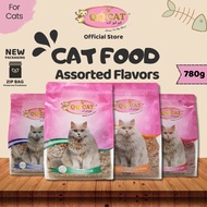 QQ Pet Zip Bag Dry Cat Food Makanan Kucing - Tuna/Salmon (780g)