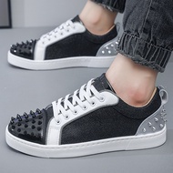 2025 Summer Rivets Hot Rhinestone Men's Sneakers Spirit Guy Men's Shoes Sports Shoes Trendy Korean C