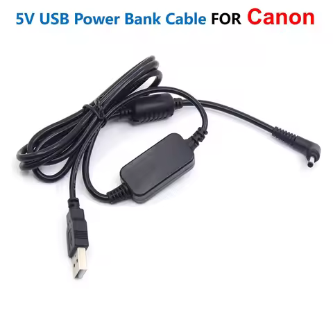 CA-570 CA570 CA-570K CA570K 5V USB Power Bank Cable For Canon Camera DC230 DC320 DC410 FS21 FS30 FS2