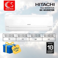 Hitachi 1.0 HP/1.5 HP/2.0 HP/2.5 HP Wall Mounted DC Inverted R32 Air Conditioner / Air Cond RAK-CJ10PCASM / RAK-CJ13PCASM / RAK-CJ18PCASM / RAK-CJ24PCASM