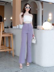 G90 ขาม้าน้อย เอวสูง ตะขอหน้า ซิปหน้า ผ้าโกโก้