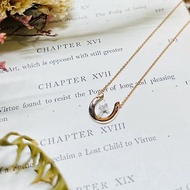 【Moriarty Jewelry】- 神聖馬蹄鐵 U型 - 14K 玫瑰金 小鑽項鍊