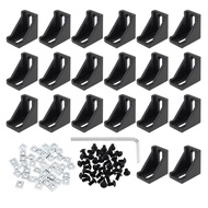 20 Sets 2020 Series Aluminum Extrusion Profile Corner Bracket for T Slot Aluminium Extruded Profile 