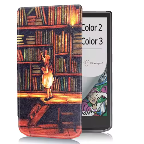 Smart Cover for PocketBook InkPad Color 3 and 2 Ebook Reader PB743 Flip Leather Case Magnetic Closur