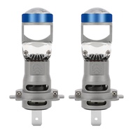 หลอดไฟโปรเจคเตอร์ LED H7 แบบเลนส์คู่ 2 ชิ้น 1:1 ไร้สาย ไฟสูง/ต่ำ Canbus 6000K สำหรับรถยนต์และมอเตอร์