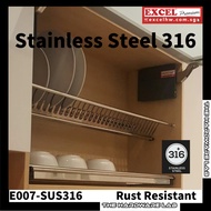 {The Hardware Lab}Excel E007-SUS316 Colapiatti Stainless Steel SUS316 Dish Rack + Al/Die Cast Connec