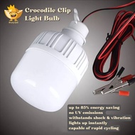 𝓗𝓖 5W/ 9W/10W/15W/20W/30W LED Low Pressure 12 Volts Crocodile Clip Light Bulb Car Motor Battery Wired Line Light Bulb Energy-saving Emergency Portable 12V Outdoor Camping Lamp