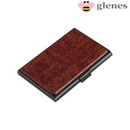 GLENES ID Credit Card Holder Women Men Fashion Display Stander Desktop Storage Stainless Steel Cards